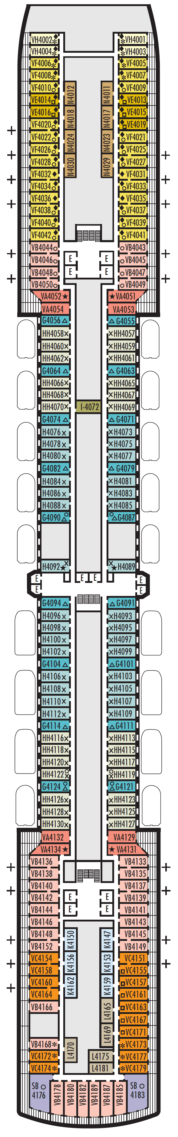 DECK 4 - UPPER PROMENADE DECK