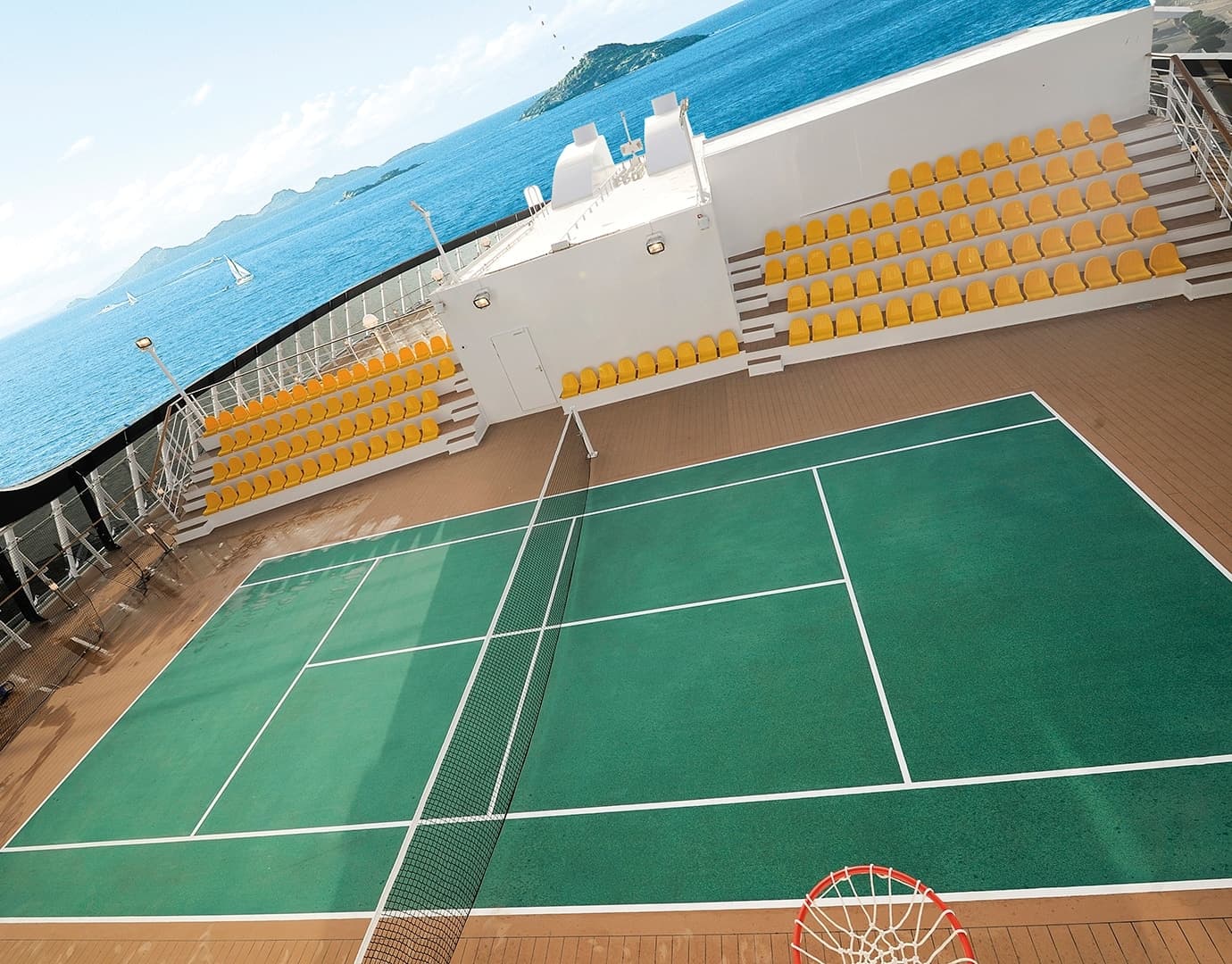 Fitness-tennis court
